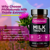 Milk Thistle Silymarin 30x Extract Supplement (7,800 mg equivalent)